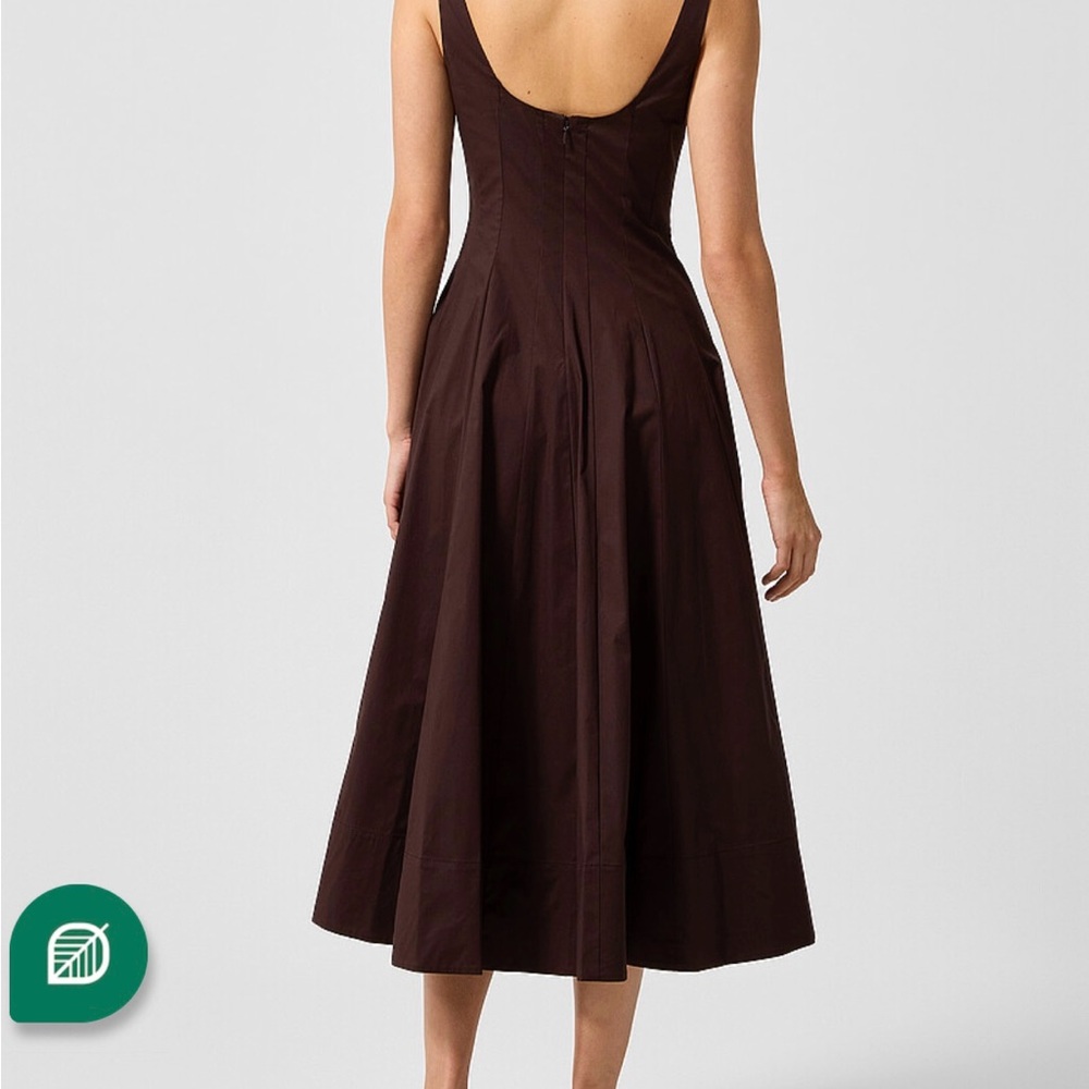 STAUD Wells Brown Midi Dress - Picture 3 of 5